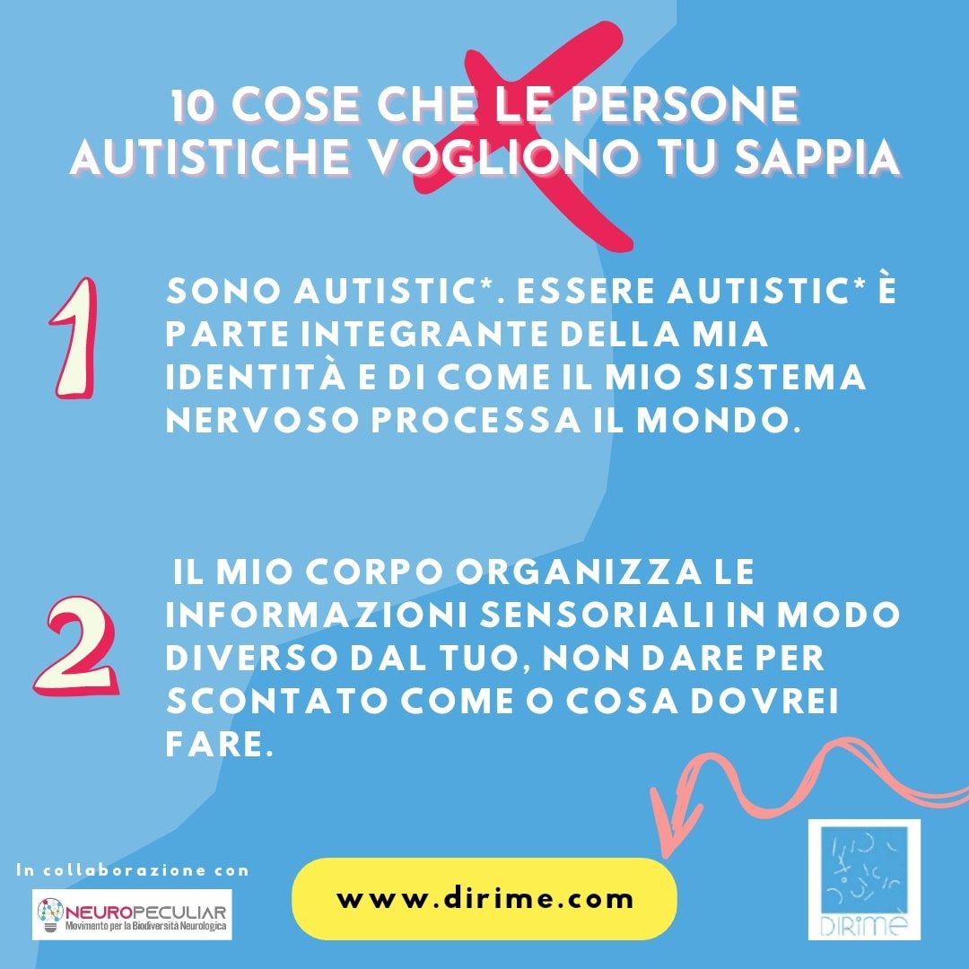 10 cose che le persone autistiche vogliono tu sappia - DIRimè Italia